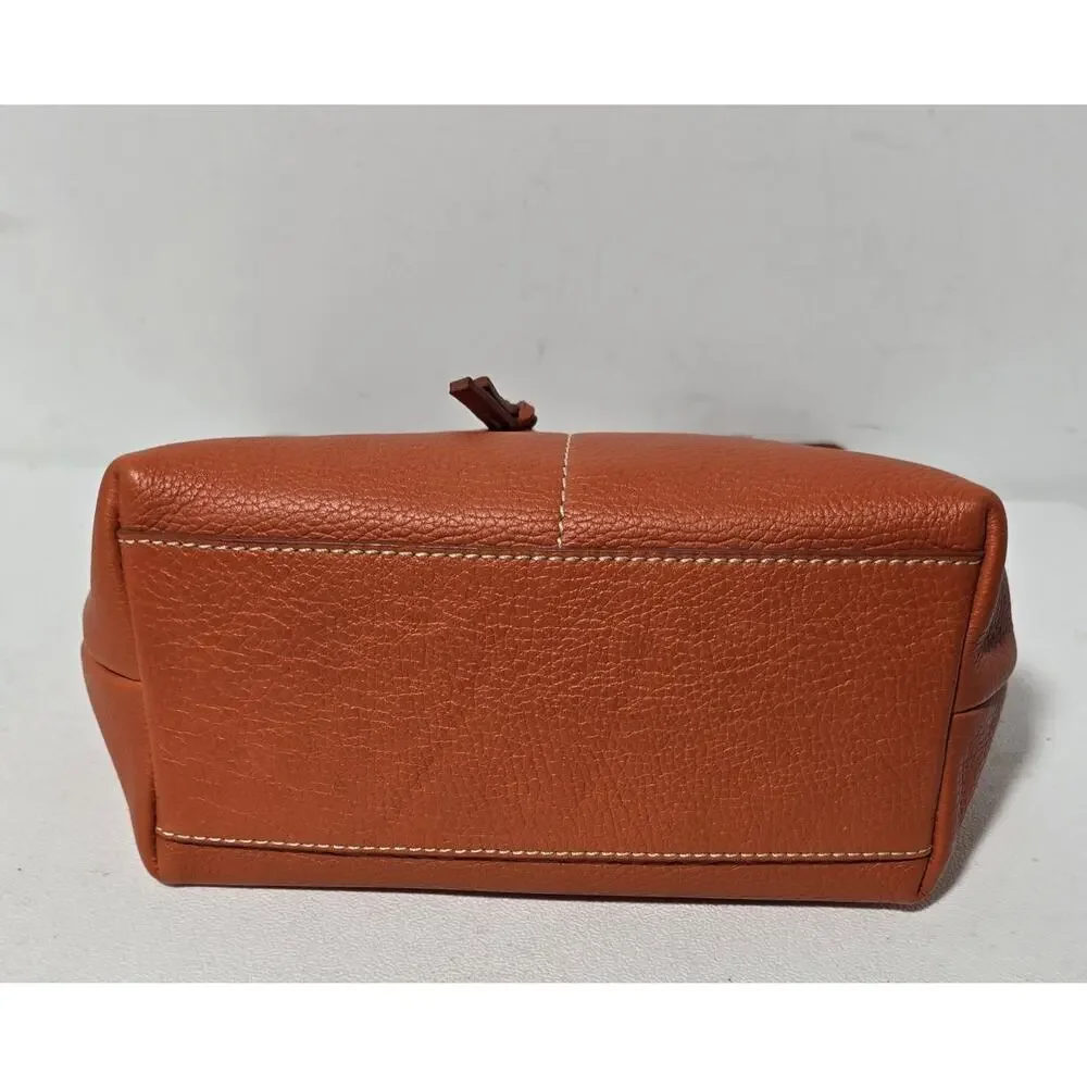 DOONEY & BOURKE Dillen Hobo Bag Medium pebble grain Leather Purse Orange